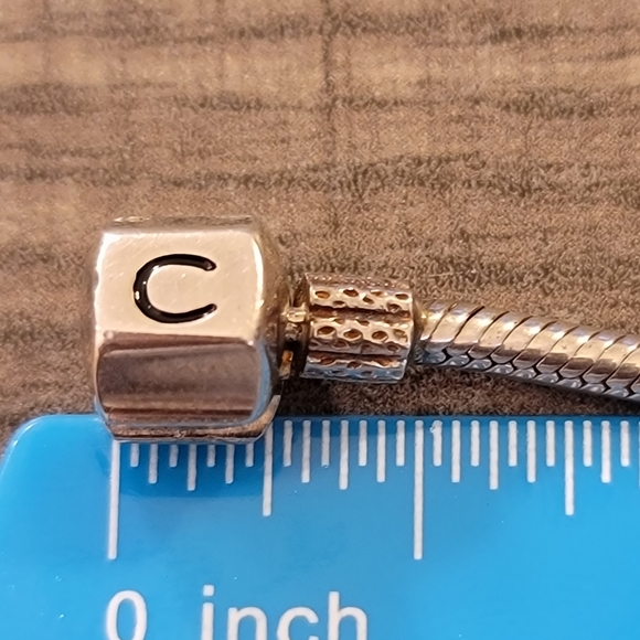 Chamilia Charm Bracelet. 925 Sterling Silver. Fits Pandora Type Charms 7.5 in - Picture 5 of 6